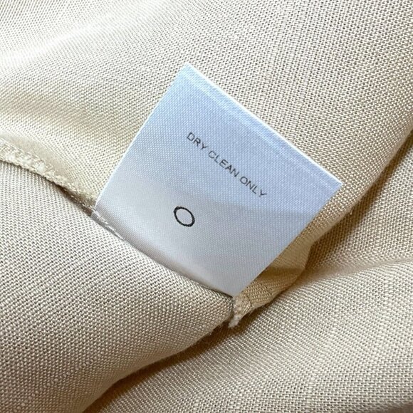 Cuyana Linen Ruffle Wrap Skirt Beige Size S Mid Length Asymmetrical - Picture 9 of 9